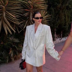 SLA THE LABEL Gold Paloma Blazer